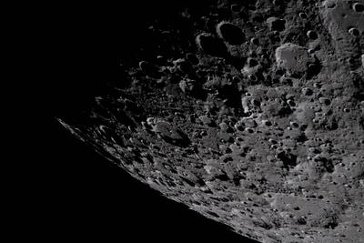 Moon far side limb craters
